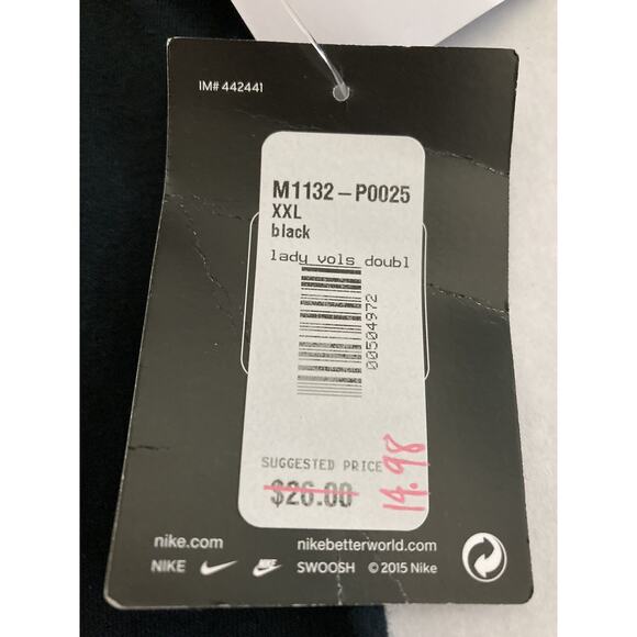 Nike Unisex UT Lady Volunteers Tee T-shirt University of TN Size XXL Black NOS - Picture 6 of 8